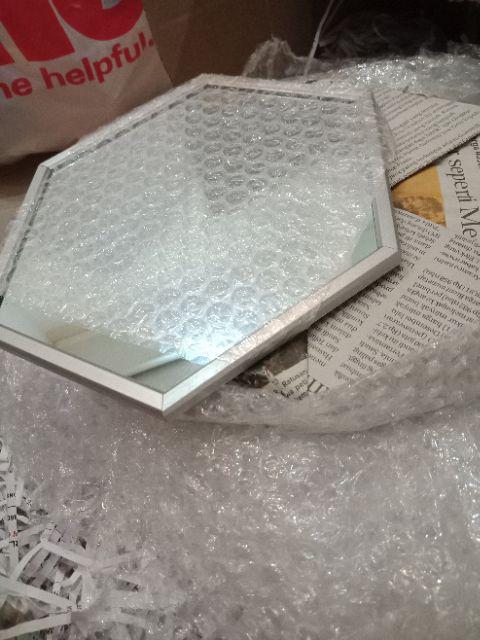 Hexagonal Mirror Silver 10pcs