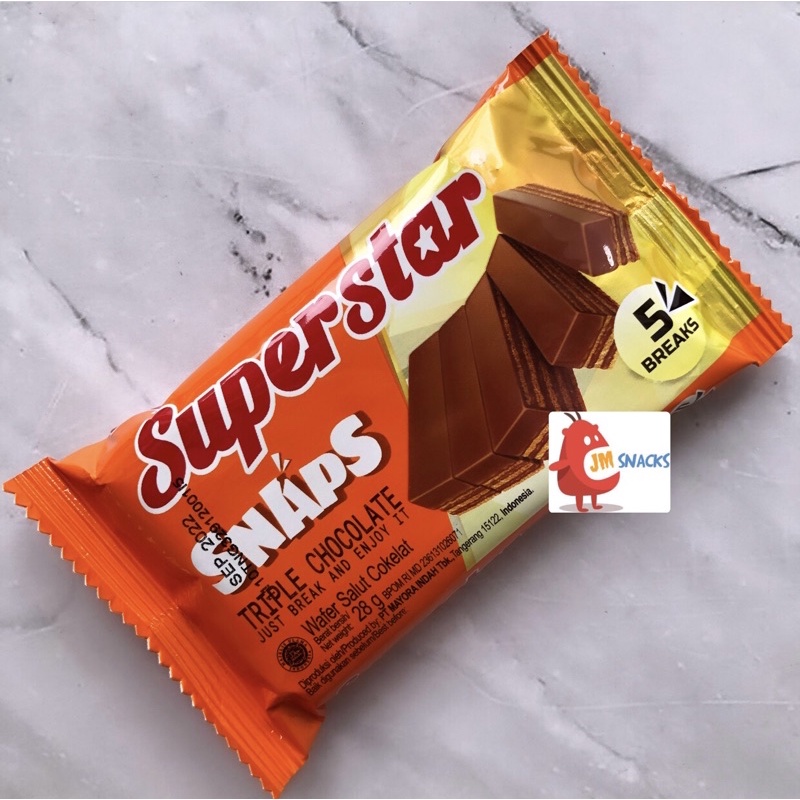 

[PROMO!!] Superstar Snaps Triple Chocolate 28gr - wafer super star nikmat enak coklat terbaik