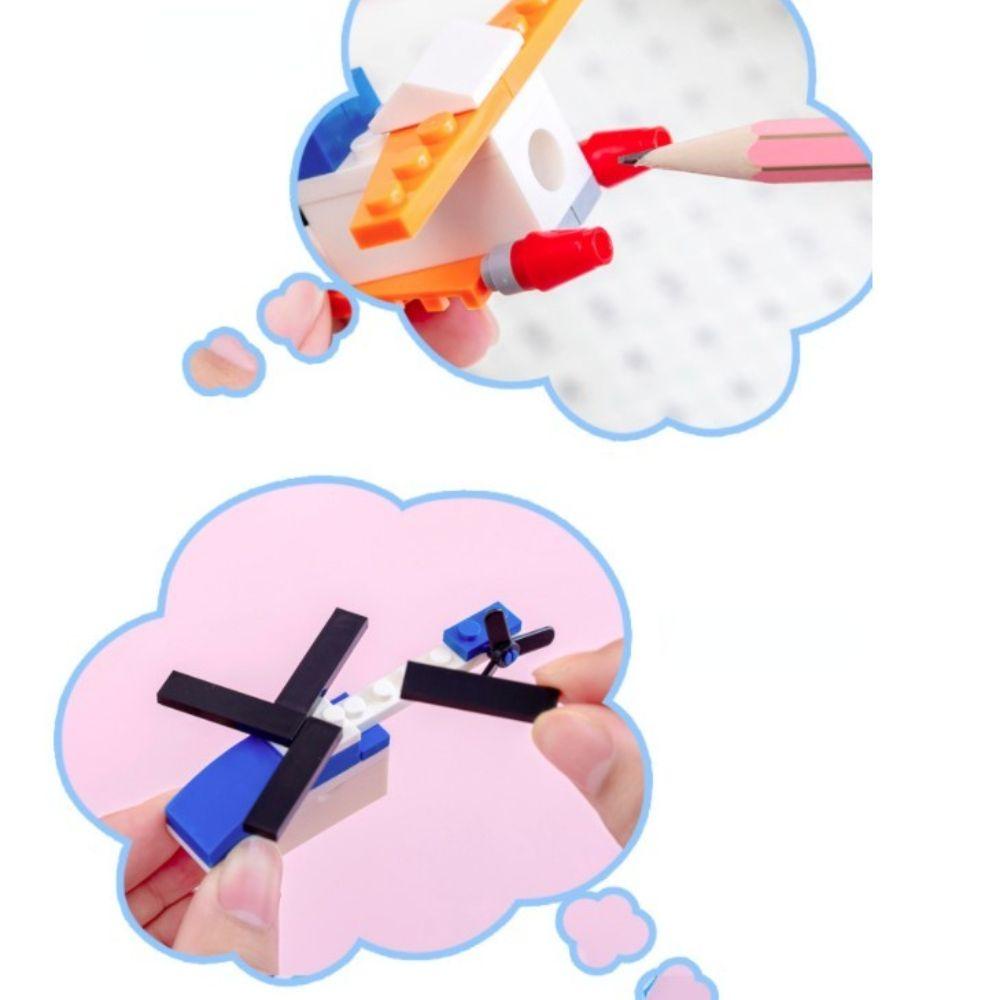 Mxbeauty Pengasah Pensil 2Pcs Kawaii Helikopter Hewan Kartun Perlengkapan Sekolah