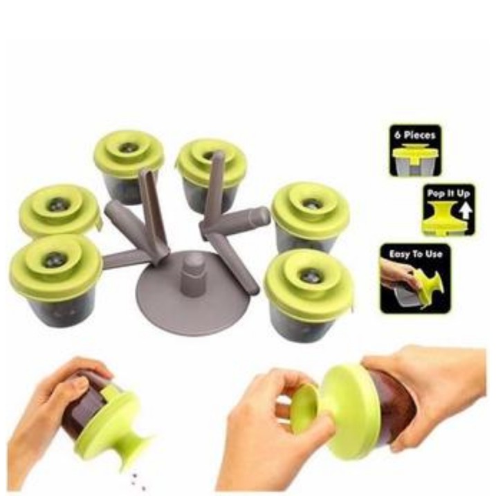 

SPICE RACK JAR TEMPAT BUMBU BENTUK POHON 6PCS