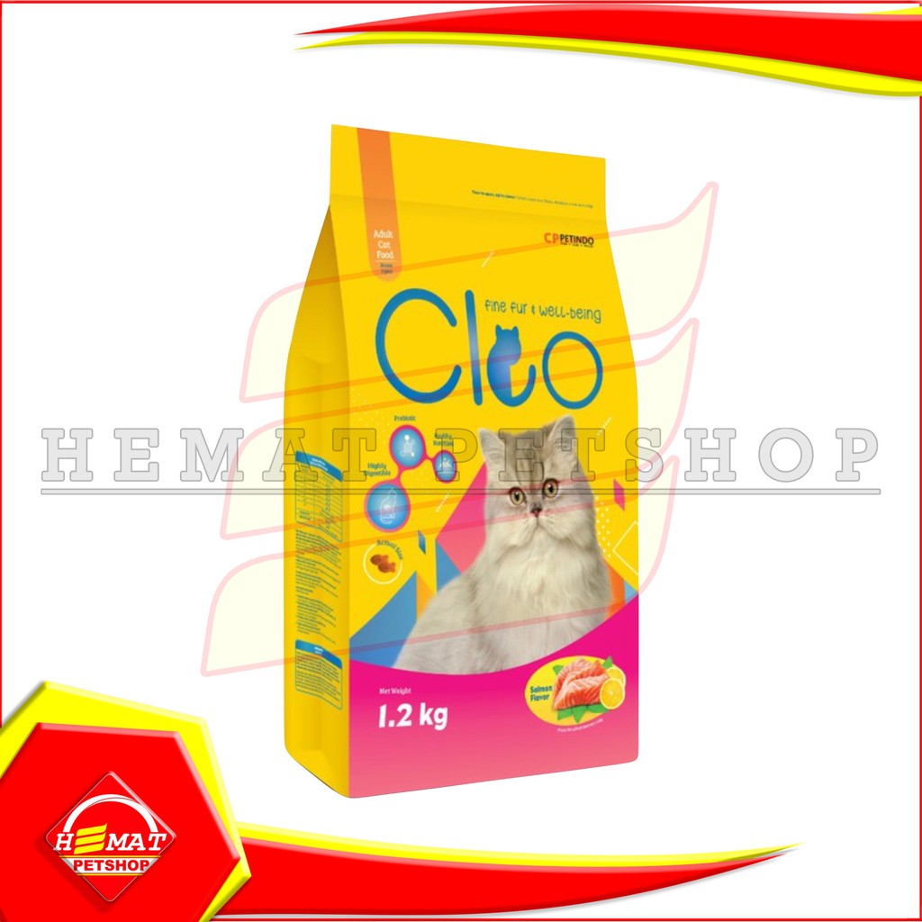 Cat Food adult CLEO salmon 1.2 kg makanan kucing murah