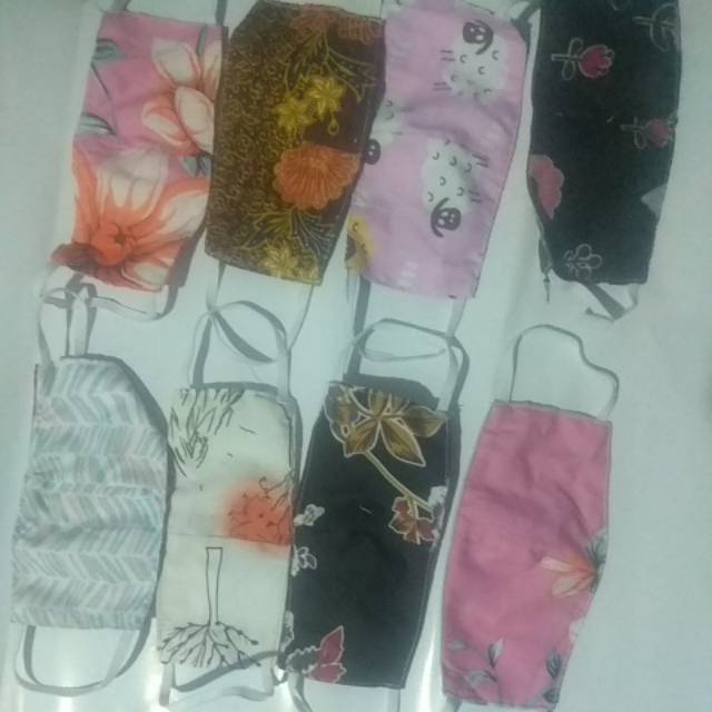 Masker murah kain anak tali karet 2 lapis