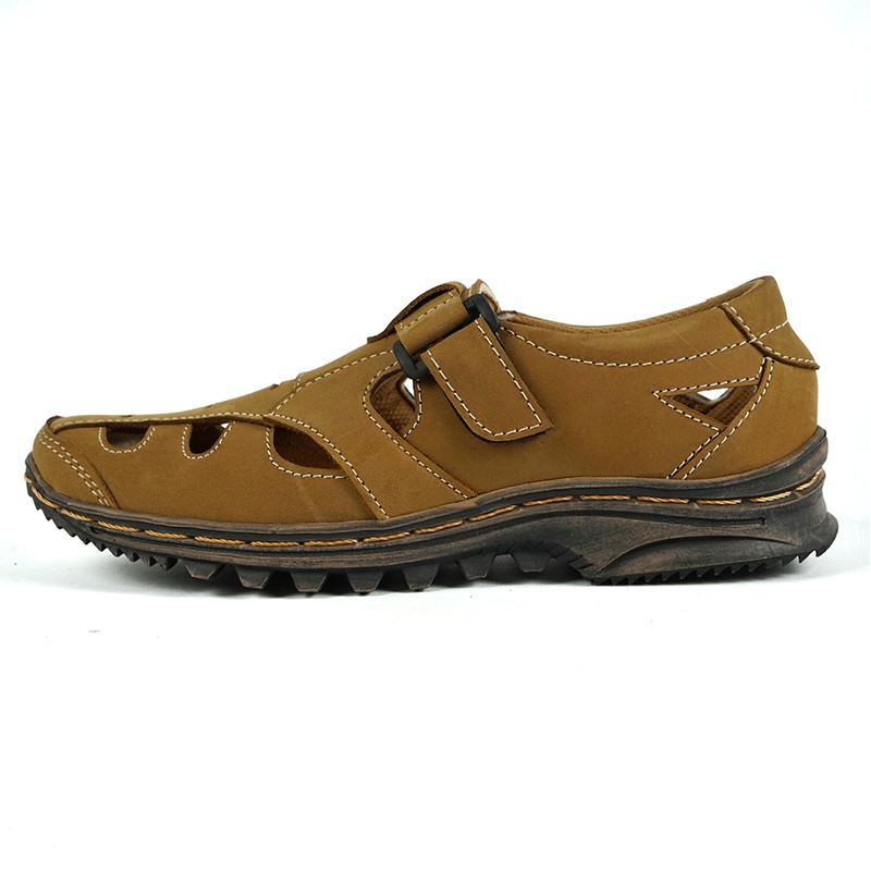 Sepatu Sandal Pria Kulit Asli Breathable Model Fisherman Original Handmade Moralist M302