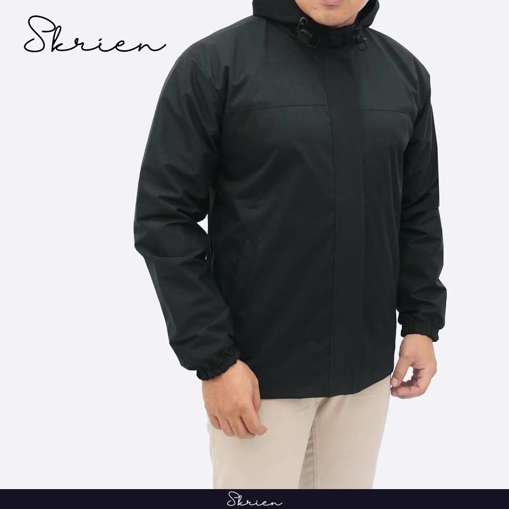 JAKET ANTI AIR PRIA Limited Hoodie pria 2020 polos Hitam MNXD hoodie distro kekinian C4D5 Taslan