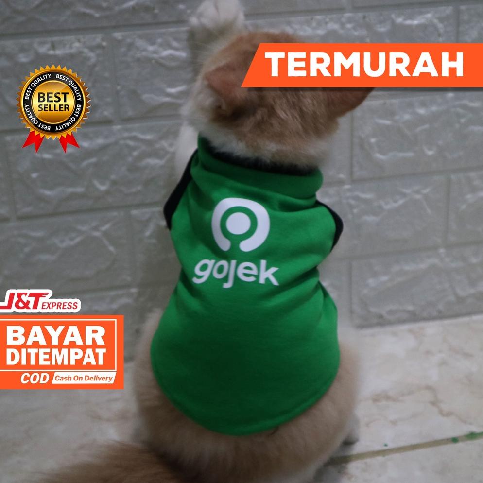 TOP PRODUCT [REKOMENDASI] BAJU KUCING BAJU ANJING KELINCI MOTIF GOJEK GRAB ✹ 887