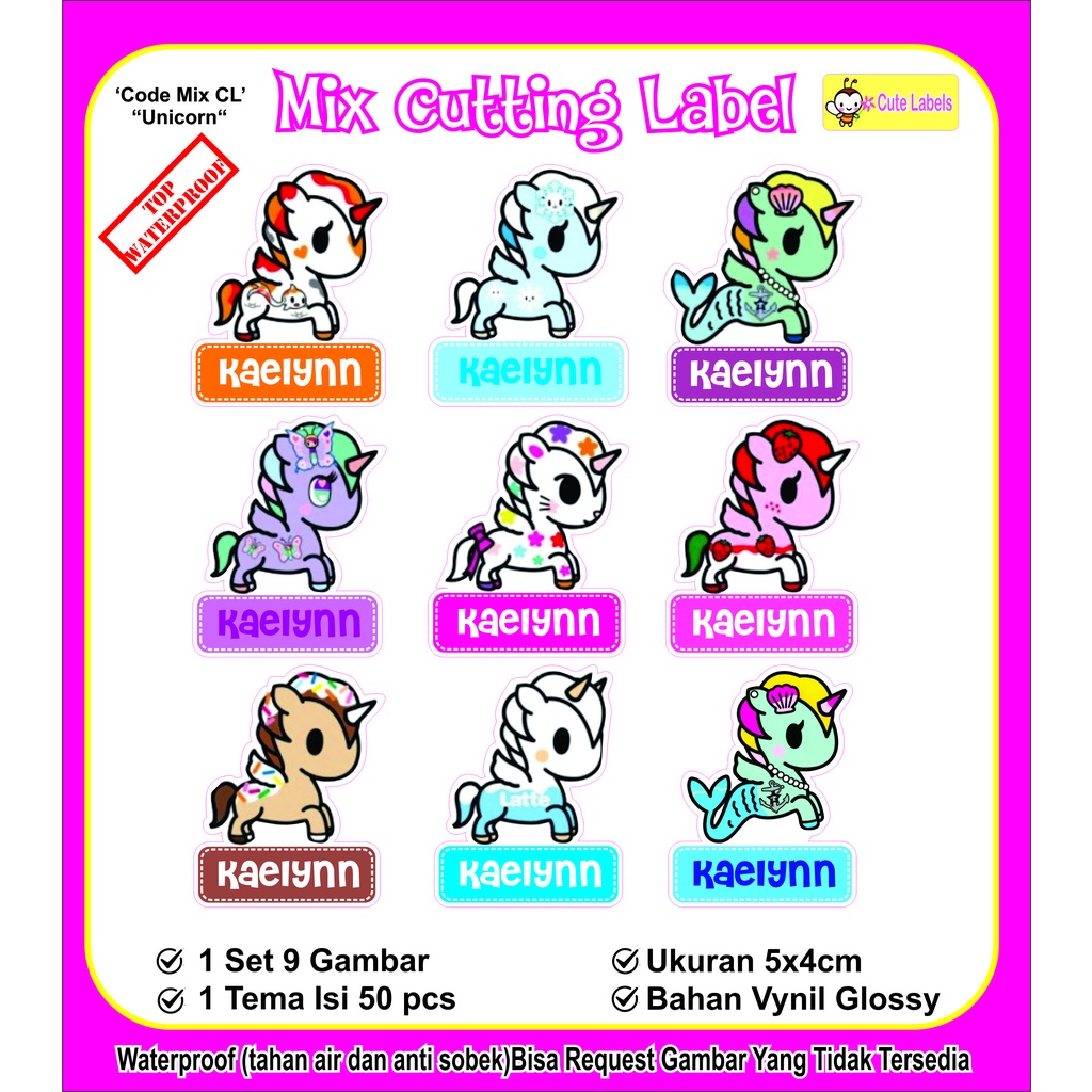

Mix Cutting Label UNICORNO