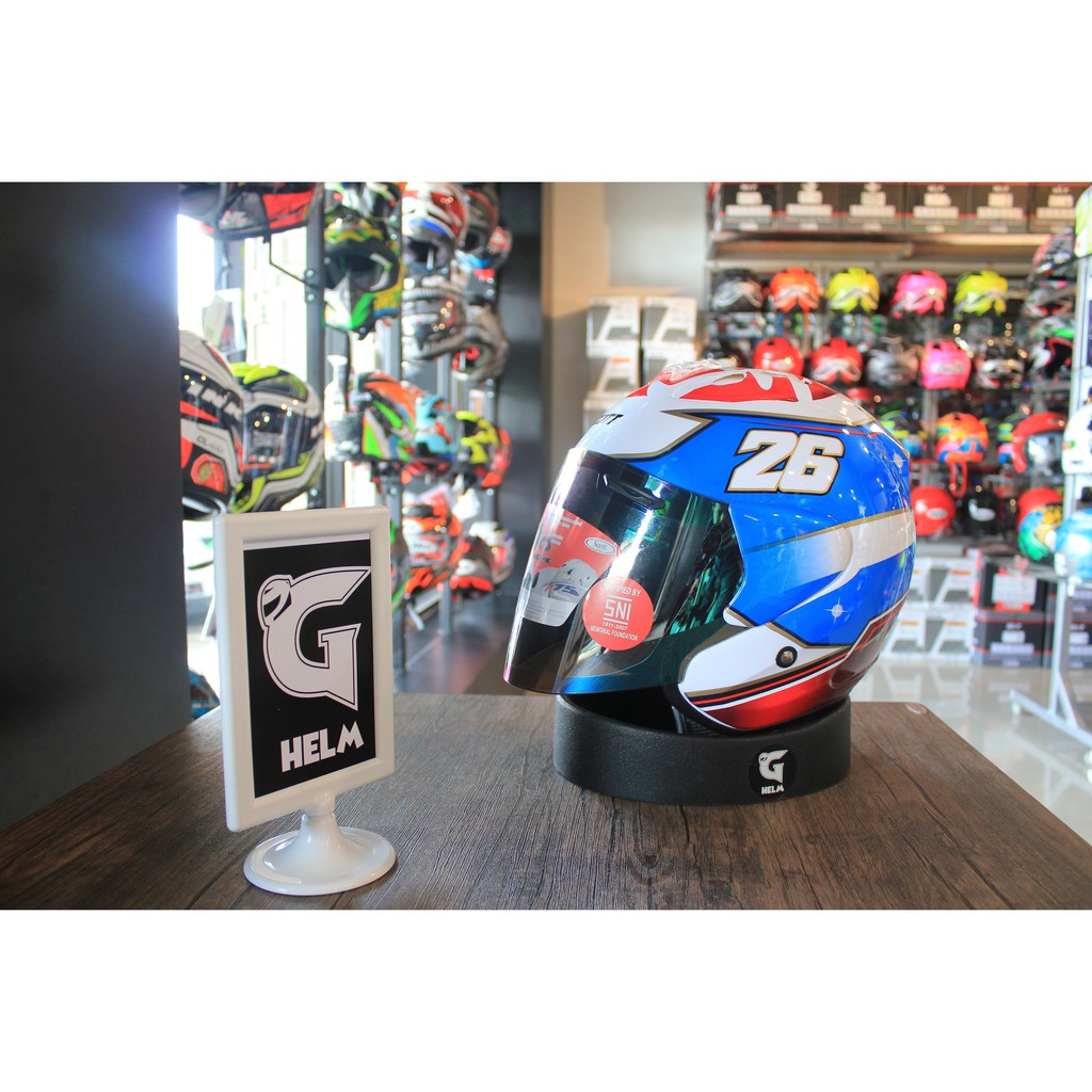 Helm Halfface Scott Pedrosa Not Arai Ram 4 Pedrosa include sticker set arai