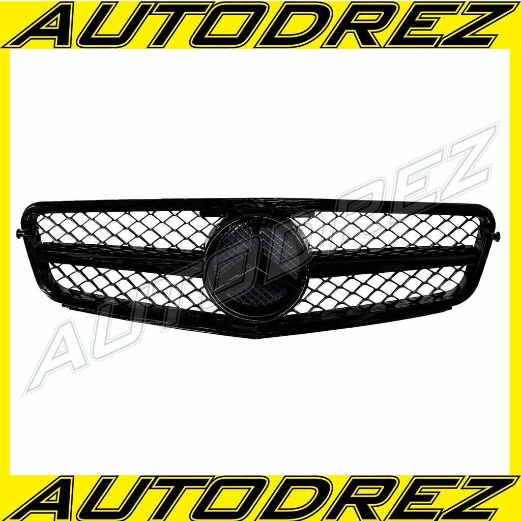 Grill Grille Mercy Mercedes C-Class W204 C63 AMG Coupe All Black