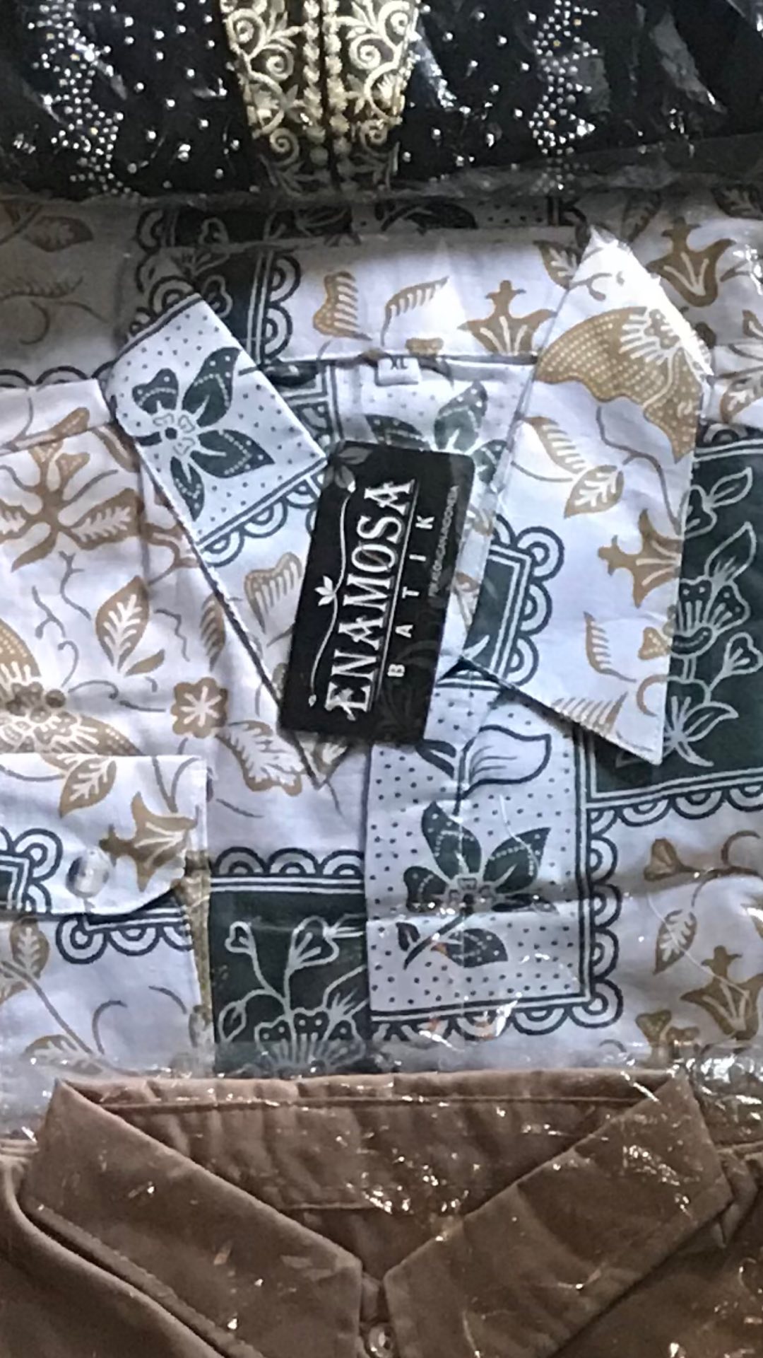 Atasan Kemeja Batik Mosa Hem Pria Lengan Panjang, Motif Mega Mendung Biru Batik Pekalongan -kemeja