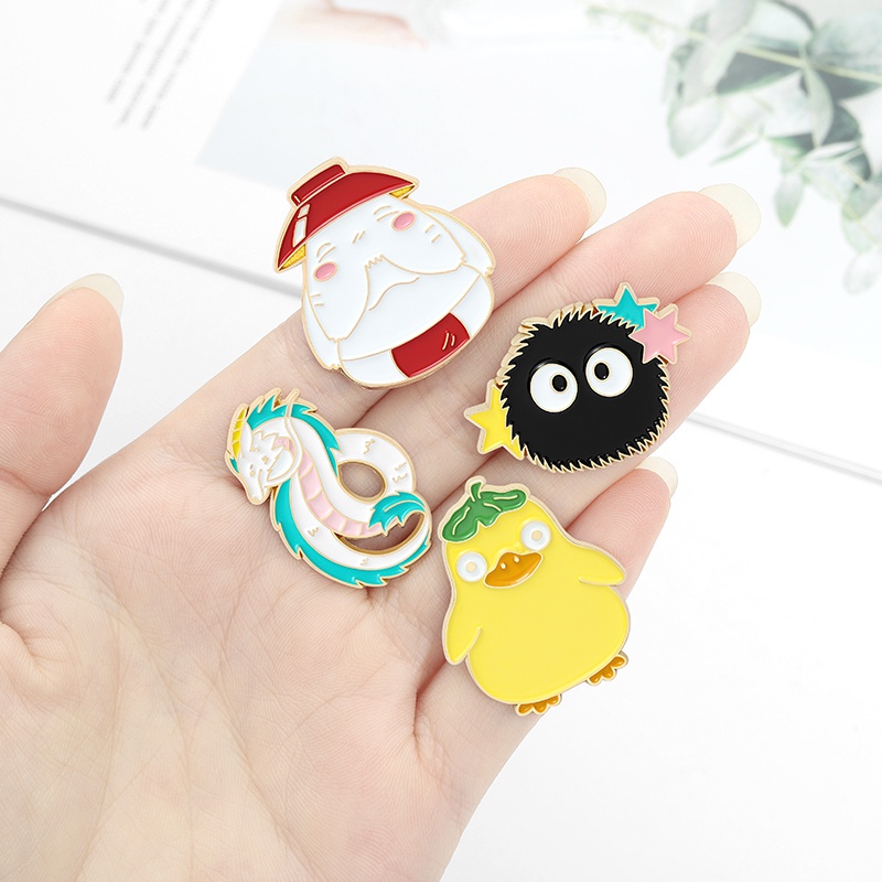 Bros Pin Enamel Desain Kartun Anime Spirited Away Untuk Hadiah