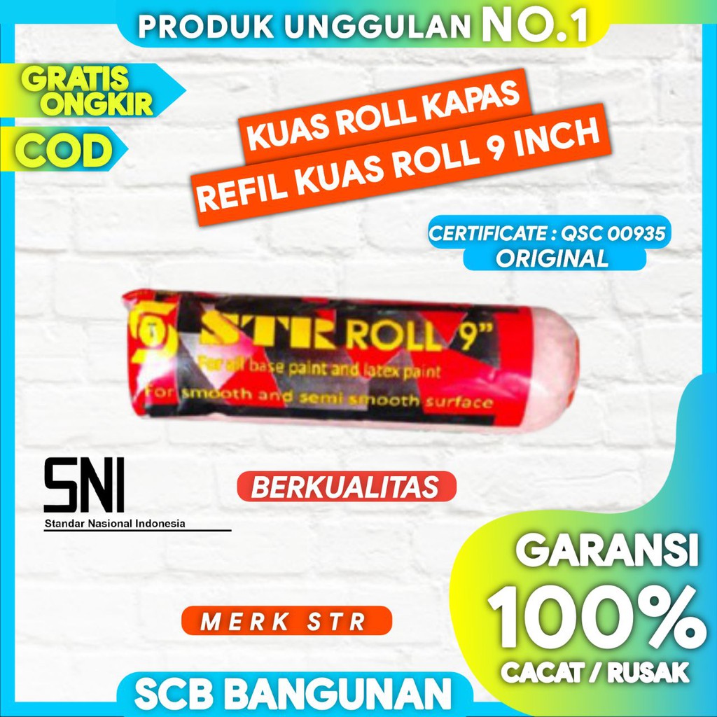 

Refill Refil Kuas Roll kapal STR 9 Inchi