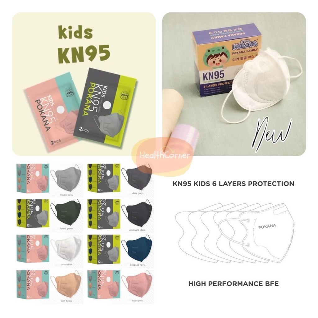 Pokana Kids KN95 6PLY Surgical Mask Isi 2pcs