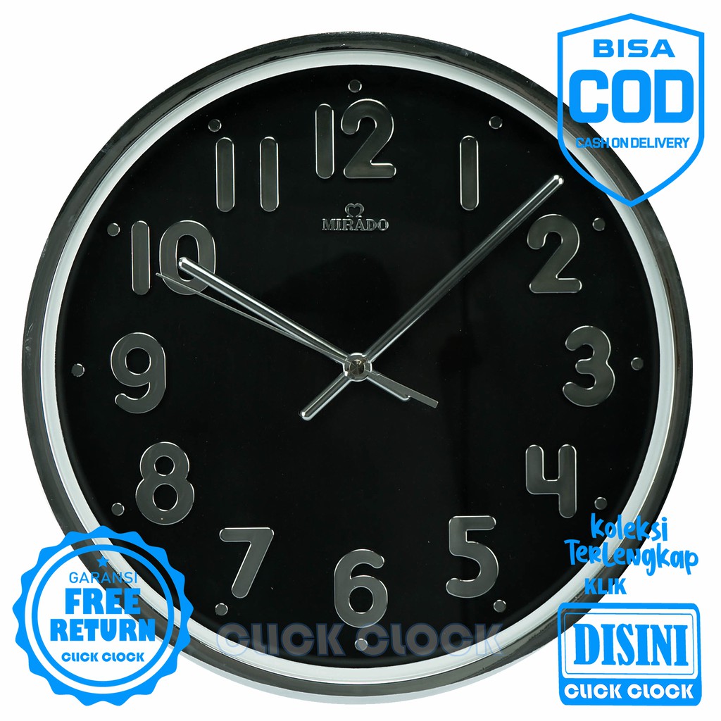 Jam Dinding Polos Hiasan Dinding Minimalis Wall Clock MIRADO MQ-2102