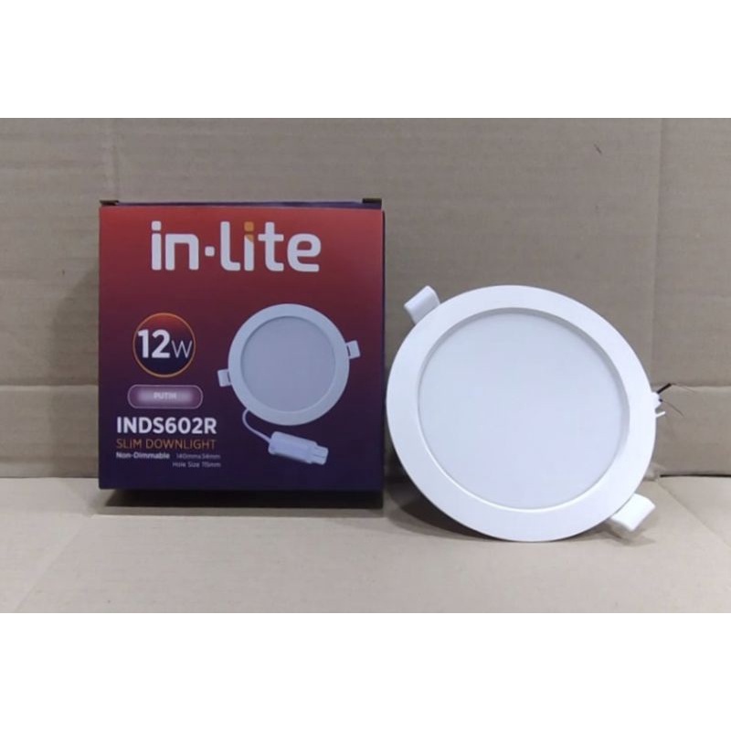 Lampu led downlight Slim/led panel/led plafon IN-LITE 12Watt INDS602R