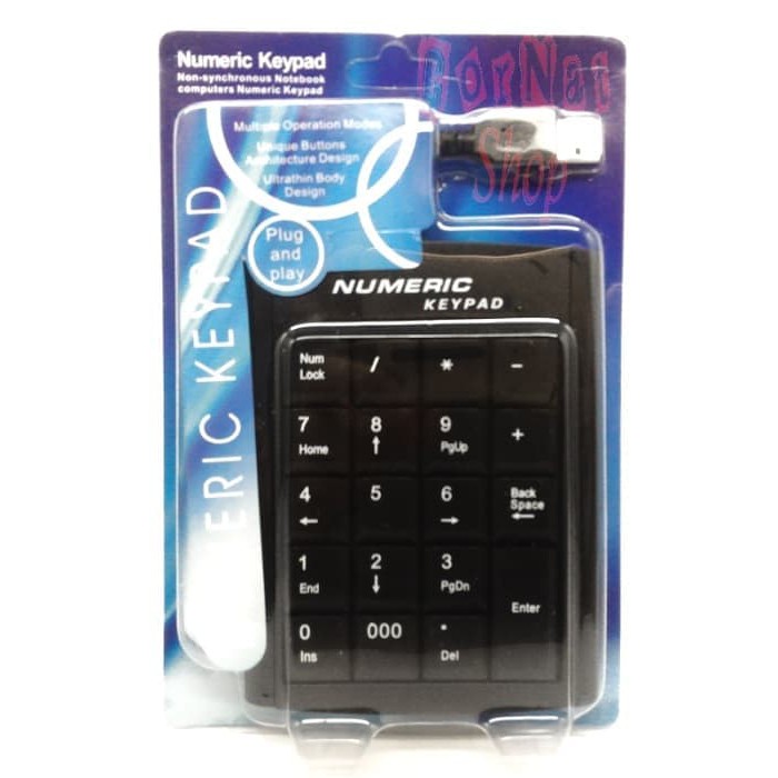 Keypad Angka Numerik USB Untuk Laptop / Notebook Accounting Kasir