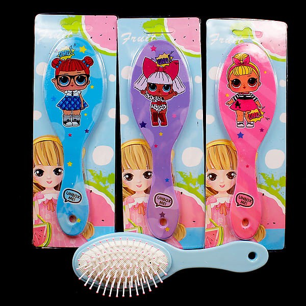 Sisir Rambut Anak Perempuan Karakter Anti Kusut Besar Lucu 17.8cm Massage Hair Comb