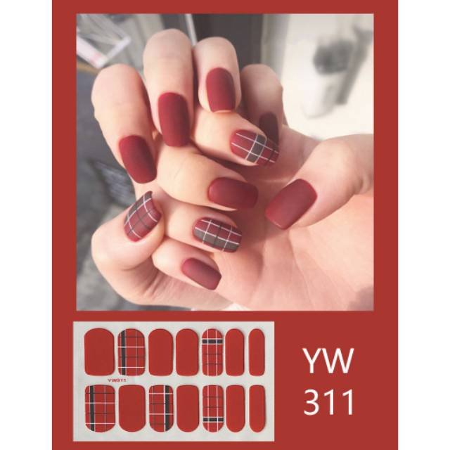 Stiker kuku nail sticker kuku nail art (311-330)