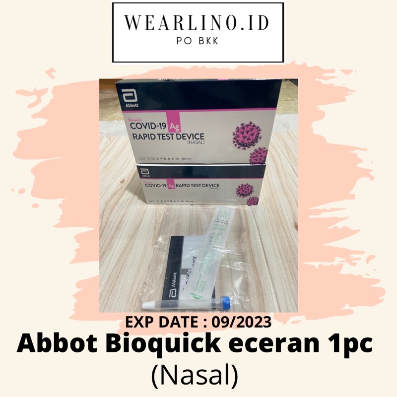 Abbot Nasal Bioquick eceran 1pc alat swab test rapid antigen original kemenkes