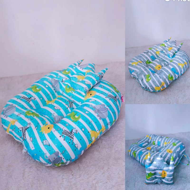 Sofa Bayi Multifungsi / Kasur Bayi Empuk GRATIS Bantal Anti Peyang-Animals