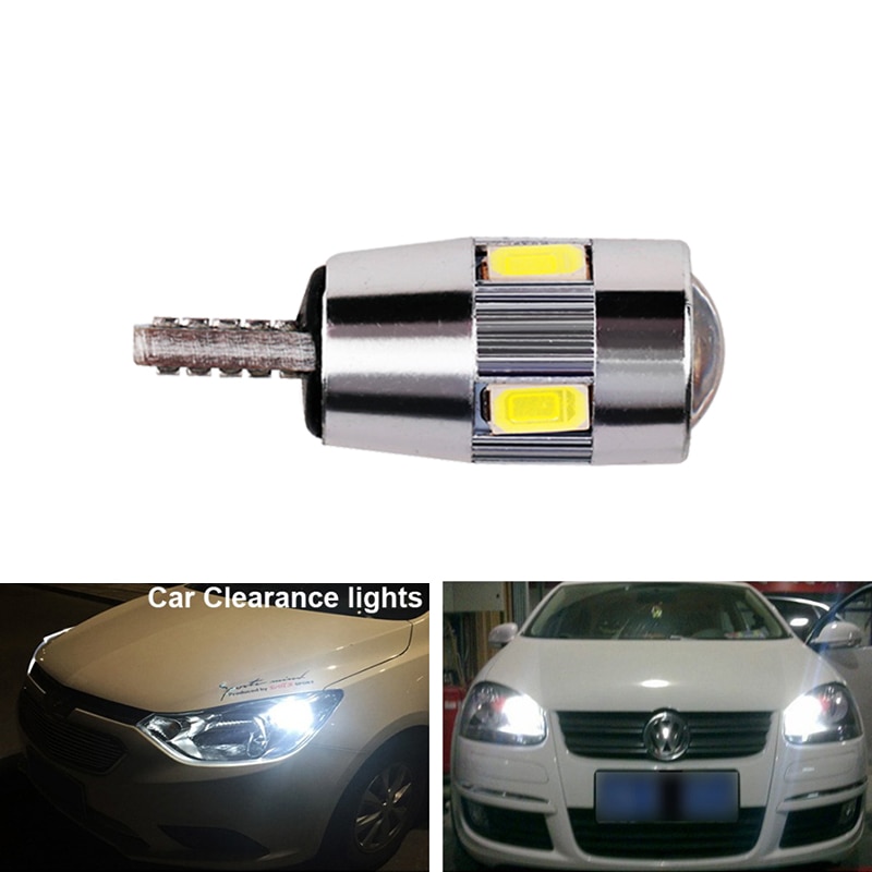 Baru 2x Lampu Bohlam LED 5W5 Mobil T10 W5W Lampu Sinyal LED Canbus 12V 6000K Auto Claerance Wedge Side Reverse Lamps5630 6SMD Blue No error