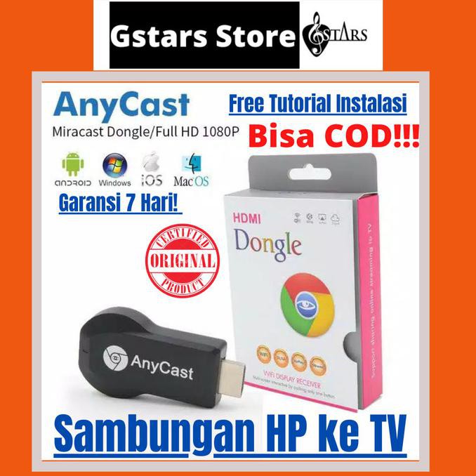 Ready&Siapkirim Dongle Anycast Hdmi Konektor Hp Ke Tv