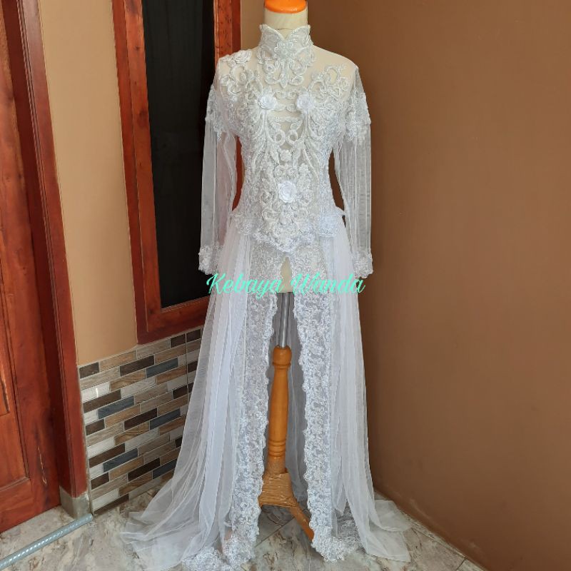 Kebaya Akad Full Payet Ukuran Standar Sampai Jumbo/ Gaun Pengantin / Wedding Dress / Kebaya Nikah