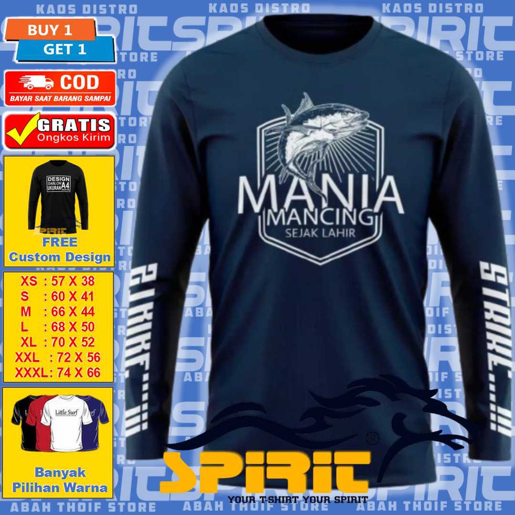 Terbaru Baju Kaos Distro Hobi Hoby Mancing Fishing Strike Pria Wanita Big Size Jumbo XXXL JFS144