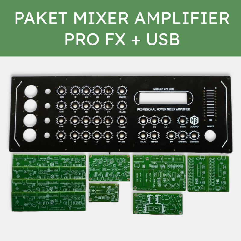 paket power mixer pcb + panel