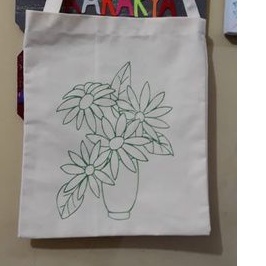 Tas Kanvas lukis paket mewarnai