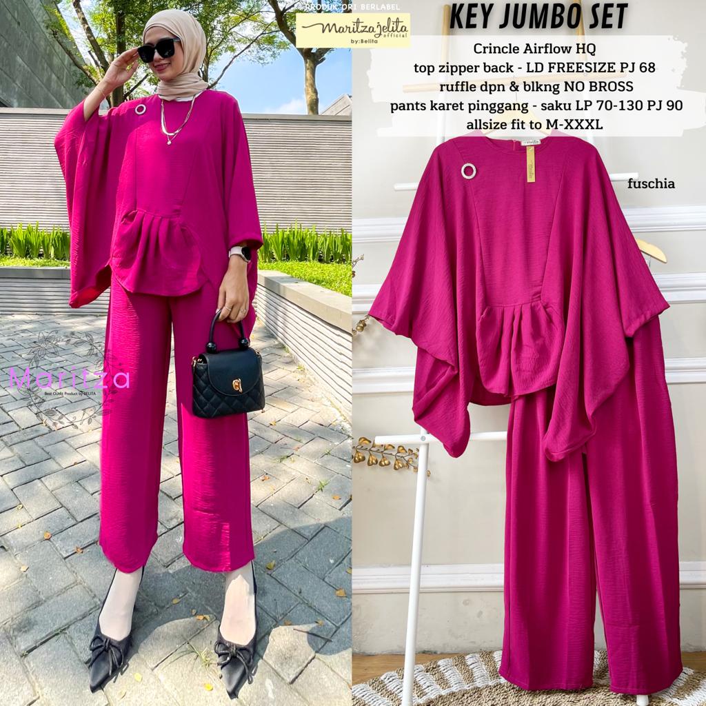 KEY JUMBO SET/ SETELAN POLOS JUMBO BY MARITZA