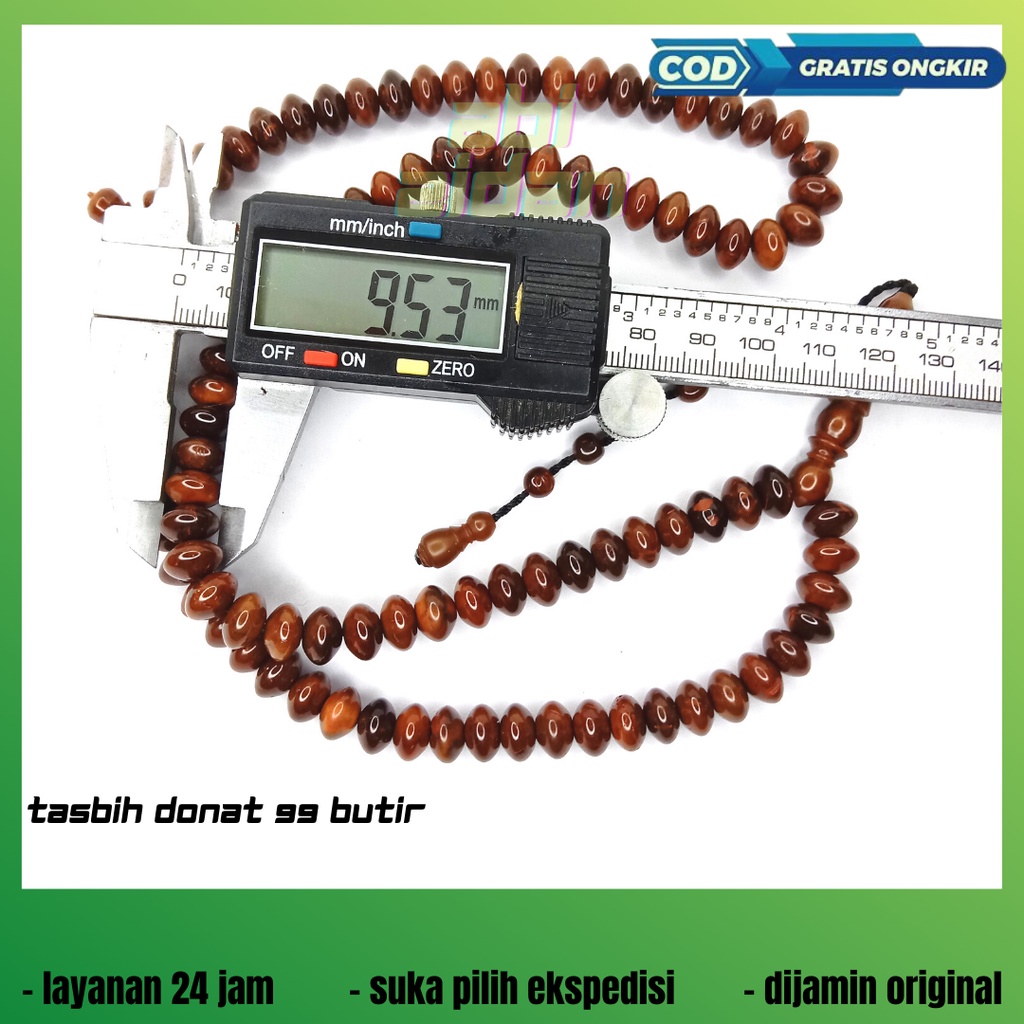 Tasbih kayu Kaokah Kokka Kaukah kokkah koka asli model donat 9.5mm Ori