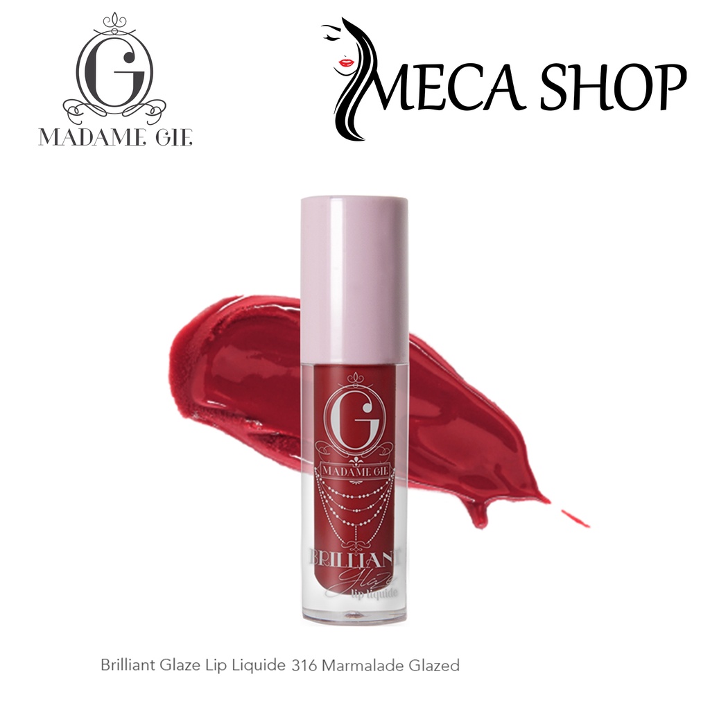 Madame Gie Lip Gloss | Brilliant Glaze Lip Liquide | Lippie Slicks | Glips - MakeUp Lipstik Glitter