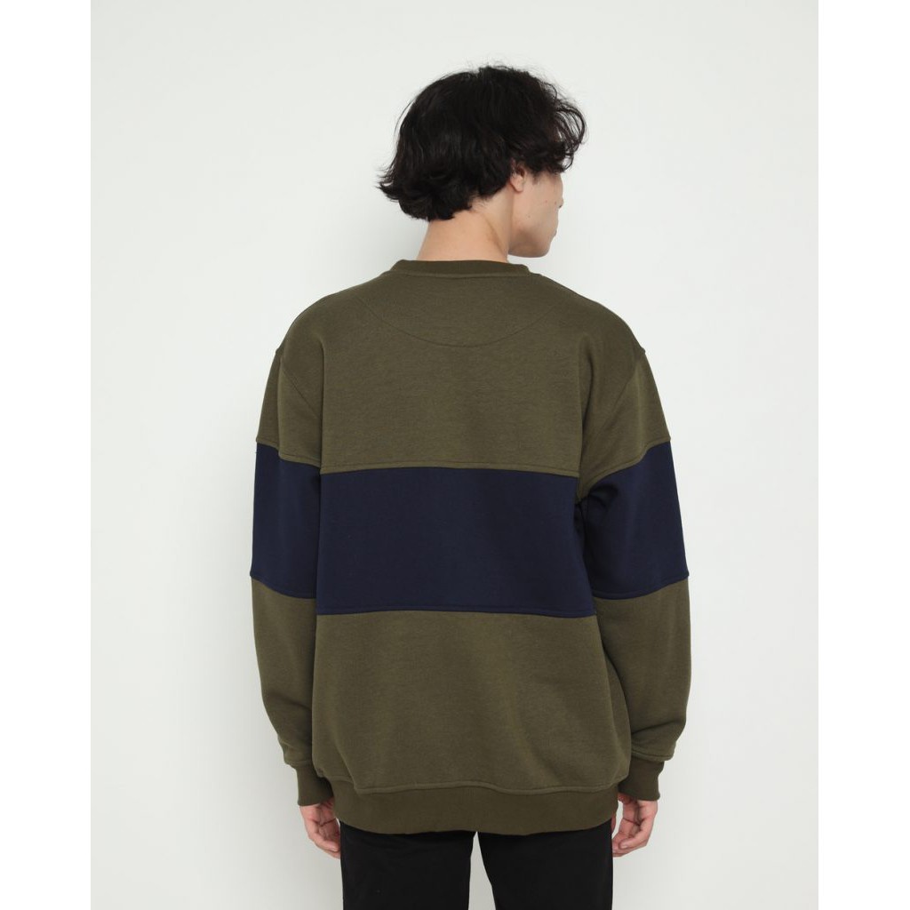 Erigo Sweatshirt Stripe Shinju Olive-4