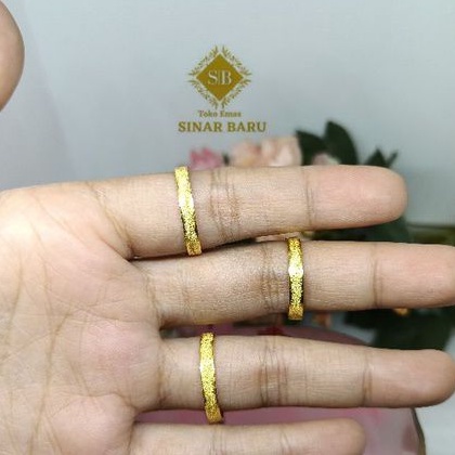 Cincin Ring Pasir 1 gram Emas Tua Asli 24 (94%)