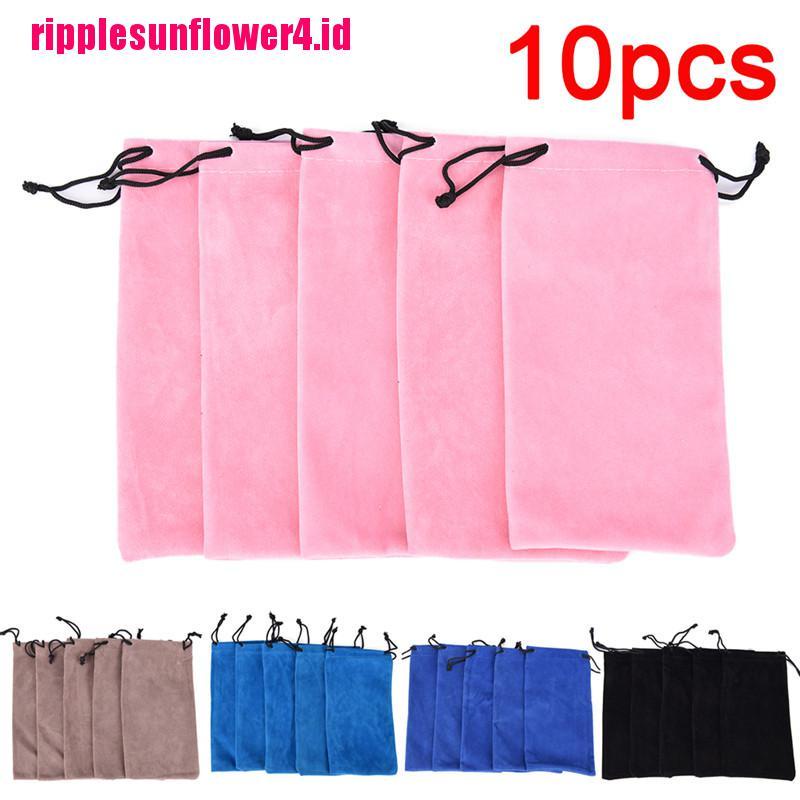 10pcs Pouch Kacamata Bahan Kain Lembut