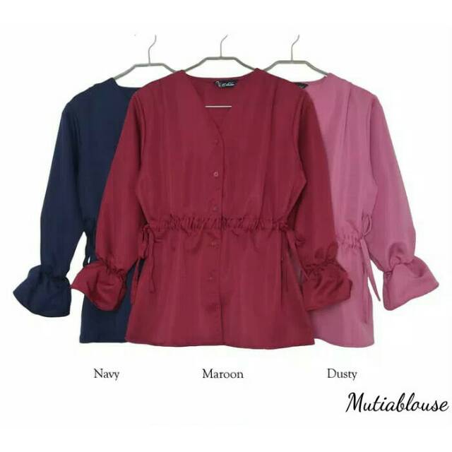 Atasan wanita mutia  blouse TERMURAH warna maroon