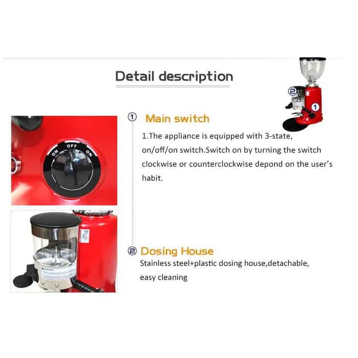 Profesional Coffee Grinder JX 600 Pengiling kopi barista espresso