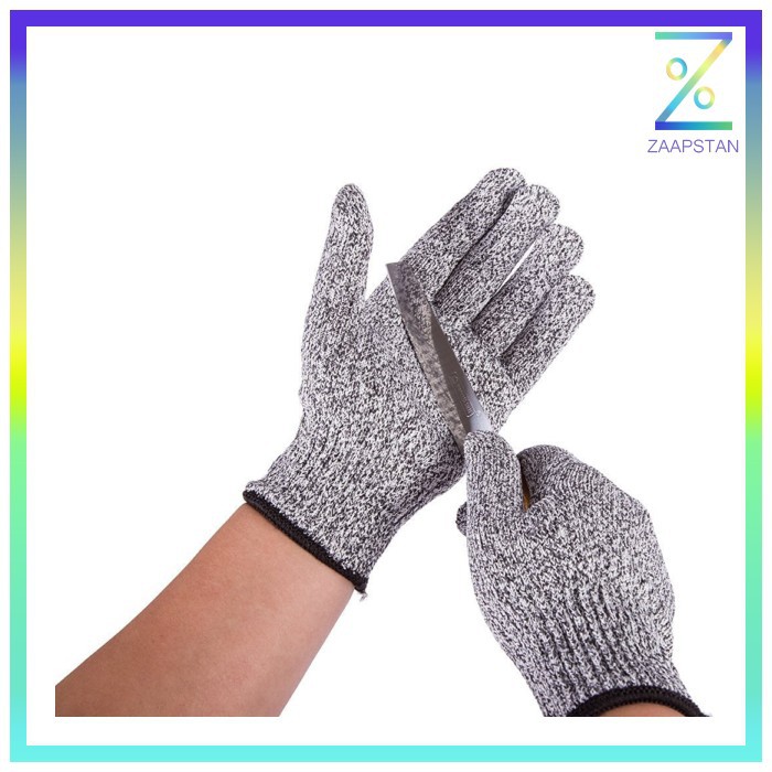 GMG Sarung Tangan Keselamatan Tahan Goresan Pisau - AY1217 - Gray/Blac