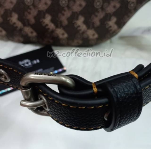COACH Rivington Belt Bag 7 With Horse Carriage Print   Kualitas Mirror Quality