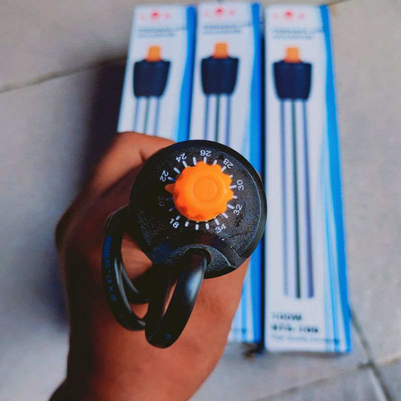 Yamano Heater Stainless HTS-100 Pengatur Suhu Pemanas Penghangat Air Aquarium Otomatis