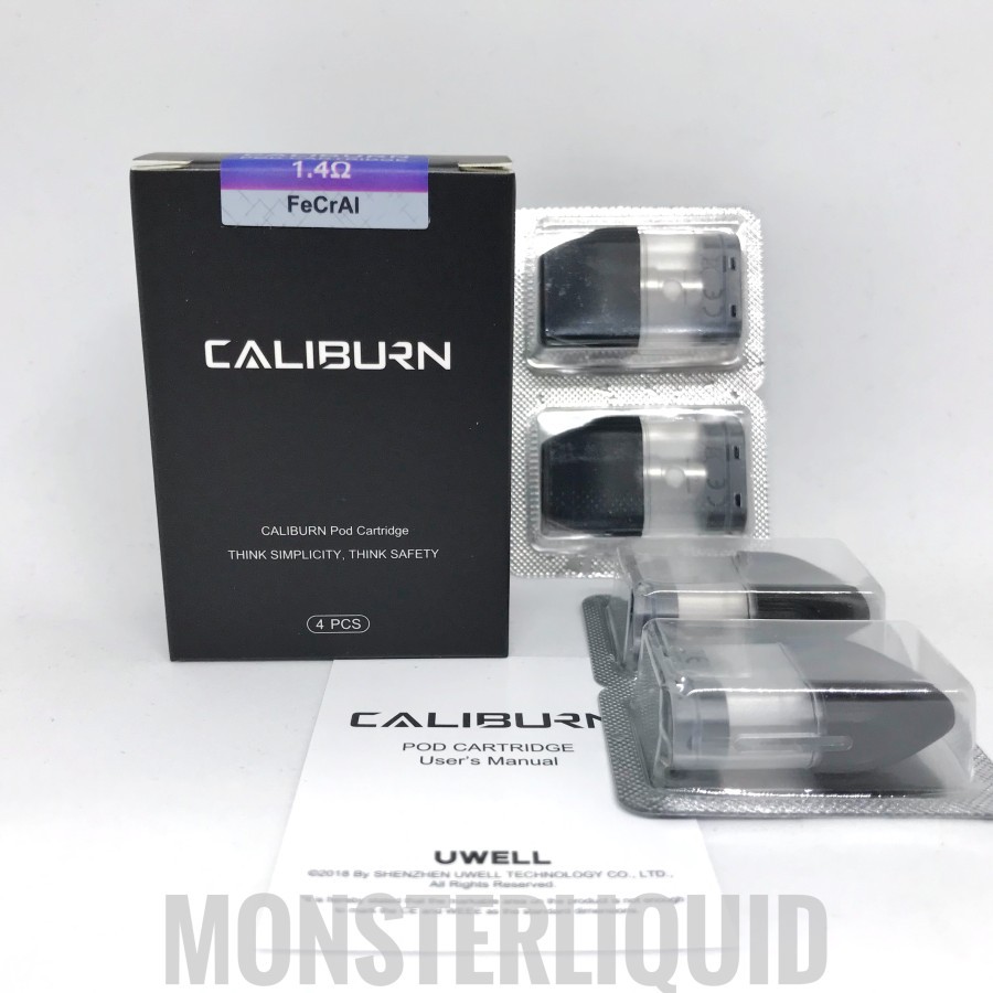 CARTRIDGE UWELL CALIBURN 1.4 OHM AUTHENTIC ISI 4 PCS