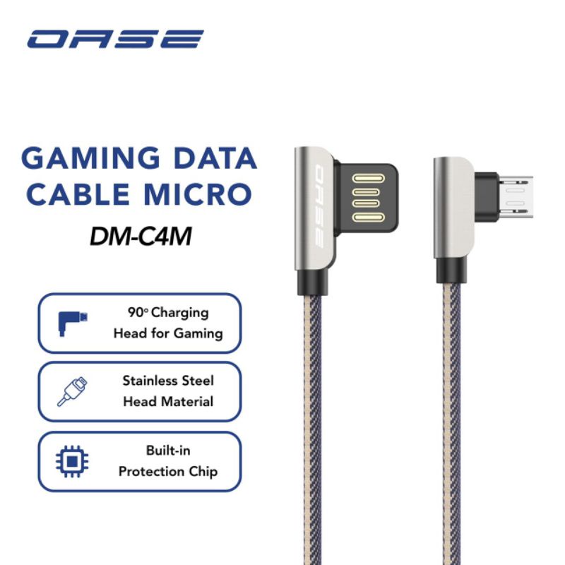 KABEL DATA GAMING MICRO USB FAST CHARGING 2.4A 100CM OASE DM-C4M