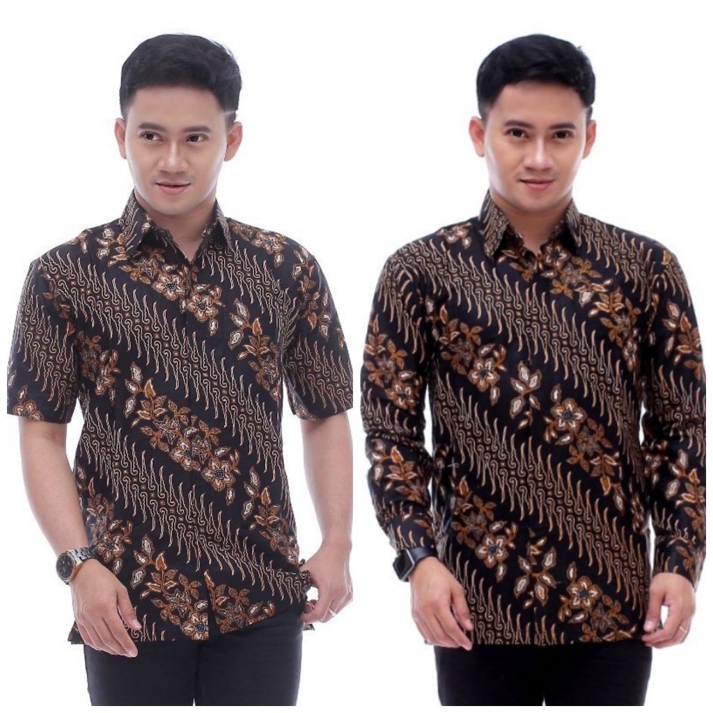 BATIK PRIA LENGAN PANJANG KEMEJA KANTOR BATIK DEWASA TERBARU SIZE M L XL XXL