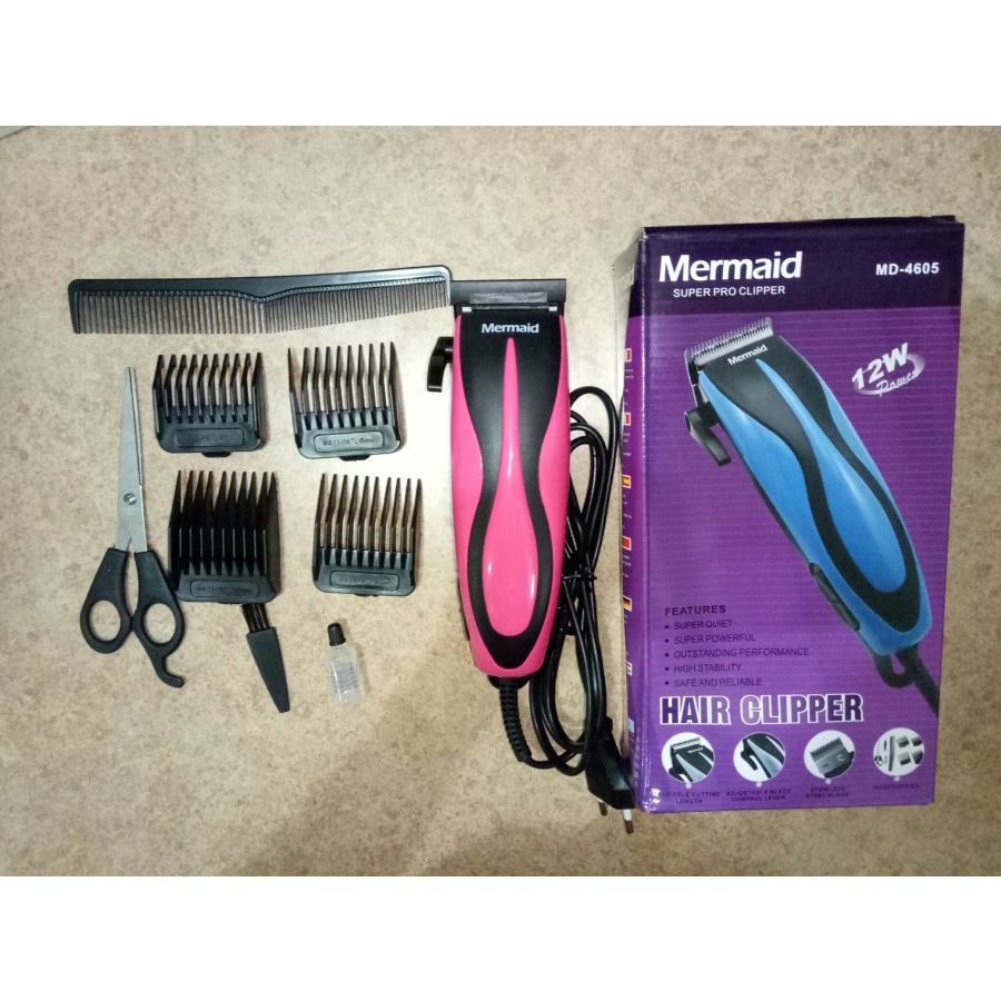 ALAT CUKUR RAMBUT MERMAID MD-4605 HAIR CLIPPERS MERMAID