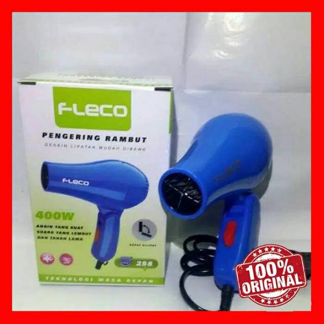 Fleco Foldable Hair Dryer mini 258 / pengering rambut travel 400 watt 400 w