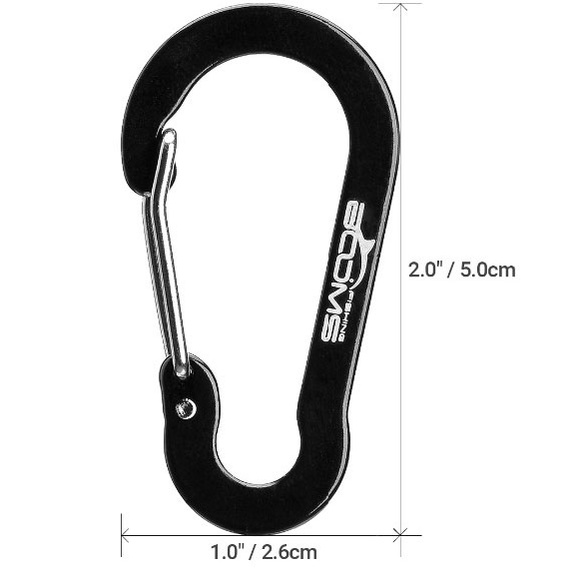 Gantungan Karabiner Aluminium Alloy` Carabiner Snap Clip Lock Mix Color