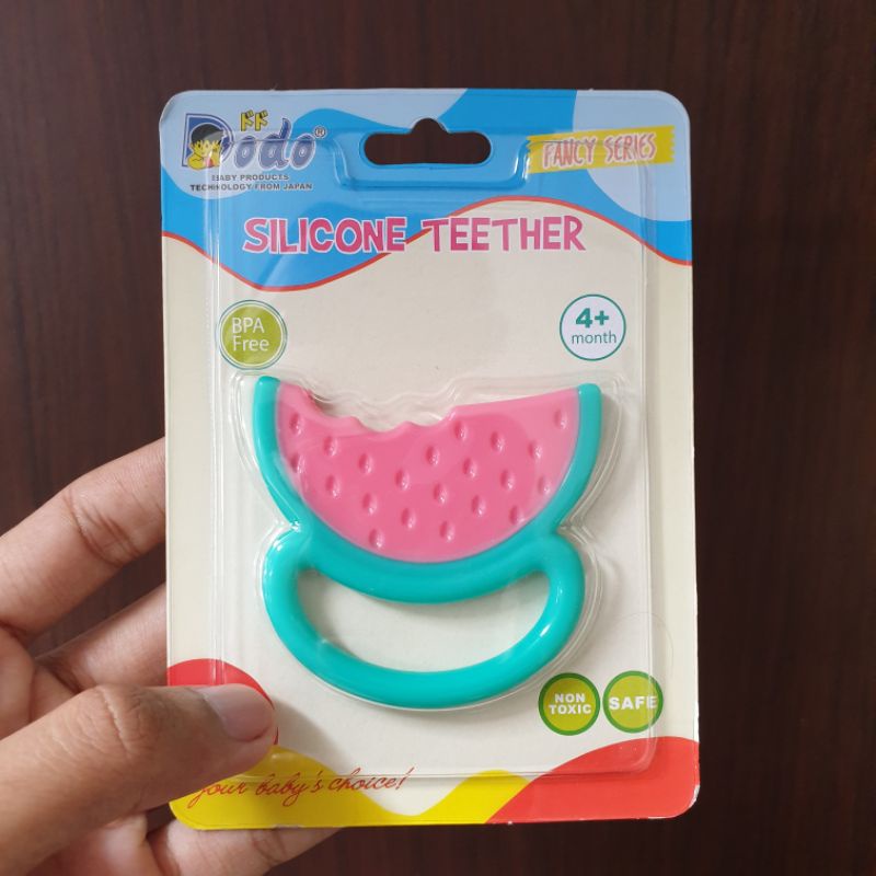 Dodo Silicone Teether BPA Free 4+ Month / Gigitan Bayi Silikon Non Toxic / Mainan Gigitan Bayi Silicone