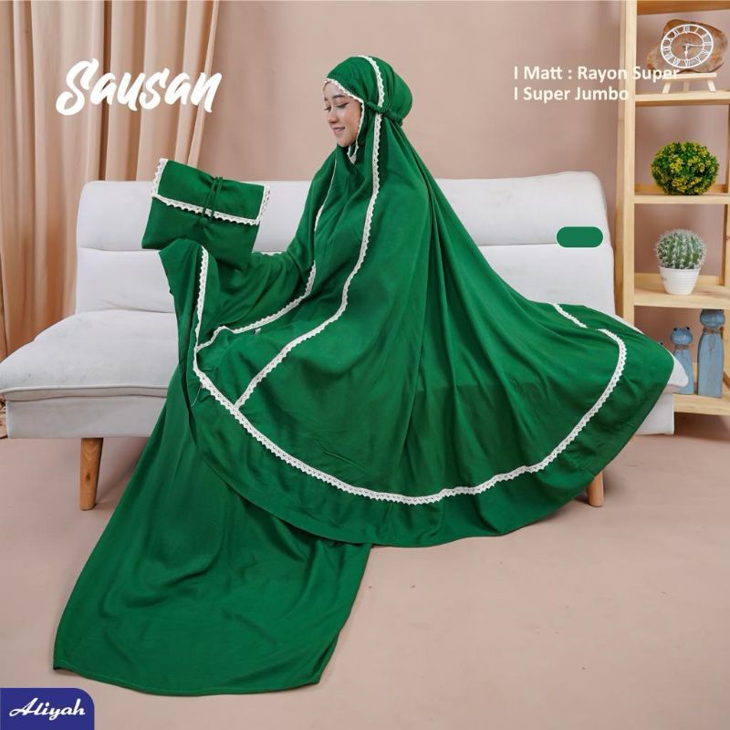 Mukena Sausan Aliyah Renda / Mukena Jumbo Renda / Mukena Renda Polos Dewasa