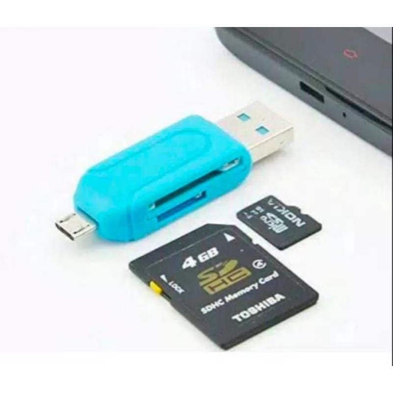 Card reader OTG Card Reader 2 Slot OTG mini 2in1 for MicroSD / SD OTG