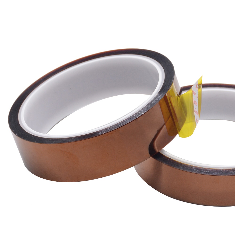 Tape Lakban Tembaga | Tahan Panas 260-300° Heat Resistant Polyimide 33m x 25mm - Brown